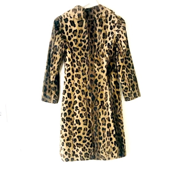 GERARD DAREL Leopard Print Faux Fur Trench Coat - Picture 1 of 11